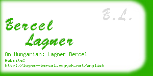 bercel lagner business card